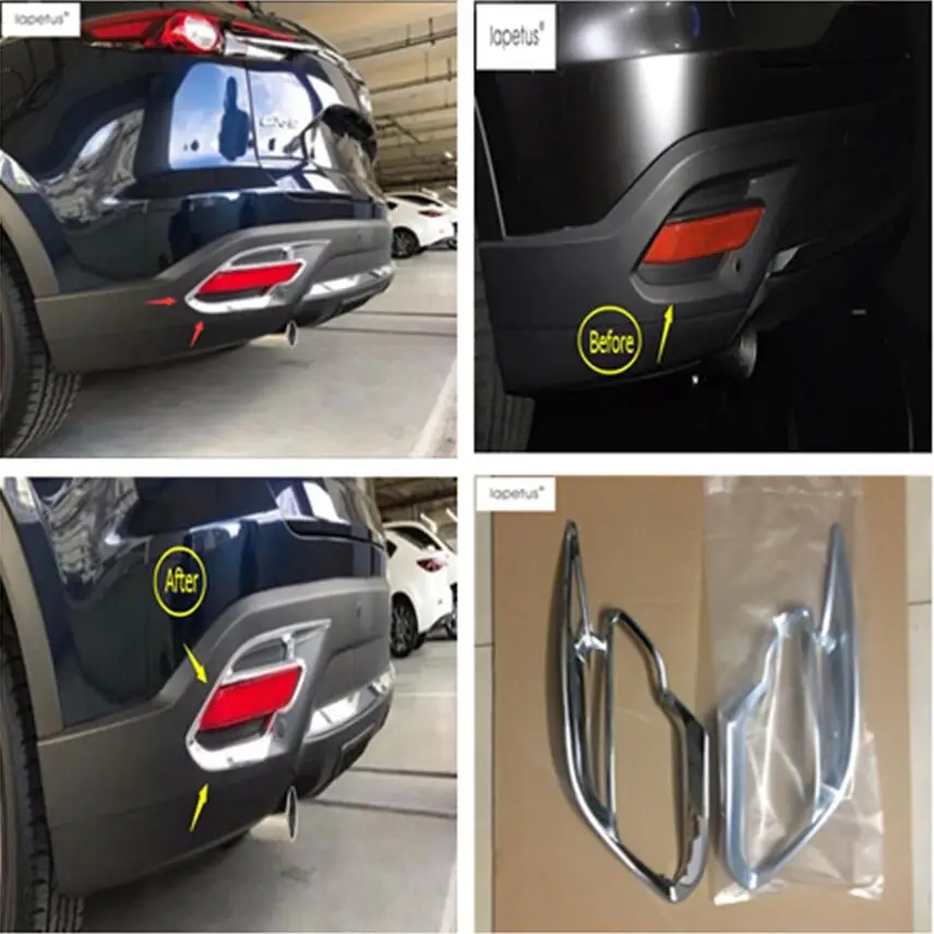 ABS Chrome Fit For Honda Fit 2015-2017 Rear Tail Fog Light Lamp Cover Frame Trim