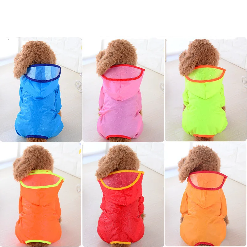 

Brand Hooded Pet Dog Raincoats Waterproof Clothes For Small Dogs Raincoat Puppy Rain Jacket XS-Xl