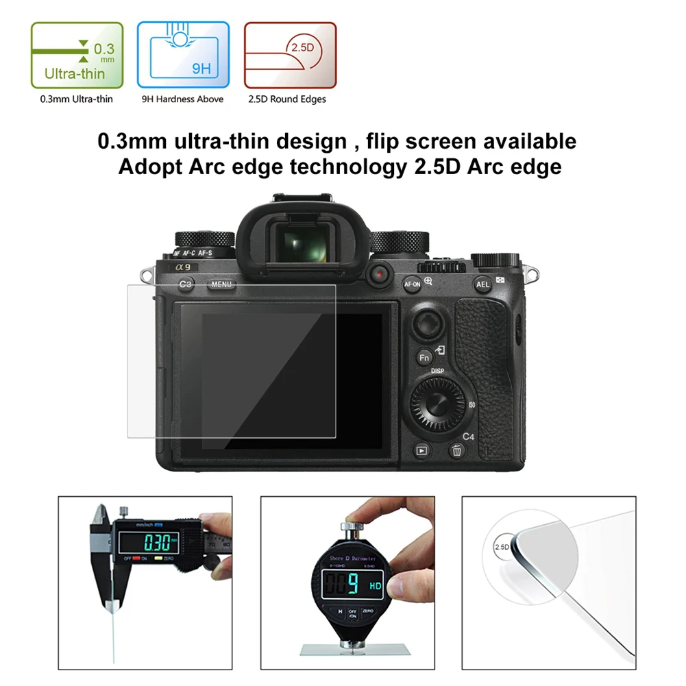 Для sony ILCE-9/A6500/A7M2 защита экрана закаленное покрытие Оптическое стекло HD lcd ультра-тонкая 9H защита для экрана камеры