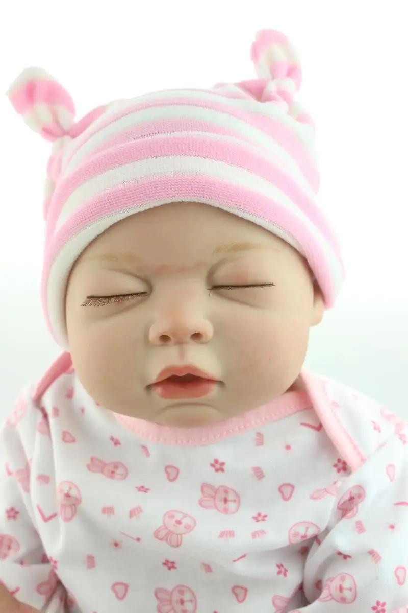 Silicone reborn baby doll lifelike accompany sleeping girl ...