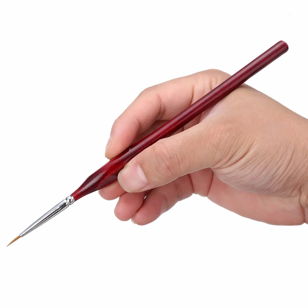 3pcs/Set Sable Hair Paint Brush 0/00/000 Miniature Detail Fine liner Nail Art Drawing Brushes Painting Supplies