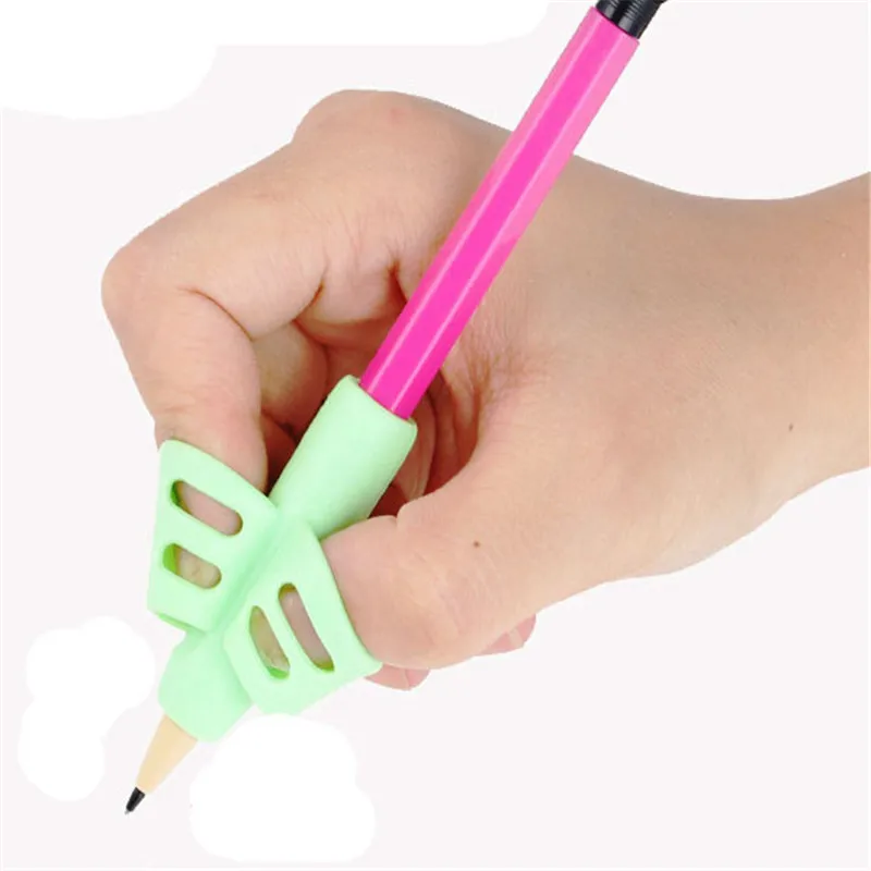 1/3Pcs Silicone Pencil Holder Grip Kids Writing Posture Corrector Aid Appliance 