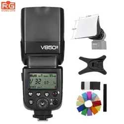 Godox V850 v850ii GN60 вспышка Speedlight w/Перезаряжаемые литий-ионный Батарея для Nikon Canon Olympus Pentax различные OPT