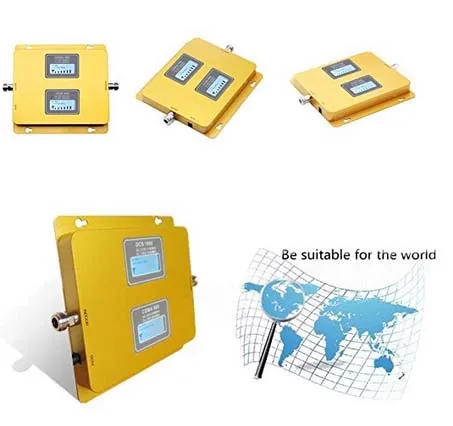 Крышка 1000m2 РФ 900 мГц/2100 мГц 3 г/м² UMTS WCDMA td-scdma HSDPA ЖК-дисплей Dual Band 3 г ячейка/мобильный телефон ретранслятор детектор