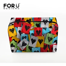 FORUDESIGNS, хит, косметичка с 3D принтом, женские косметички, большая вместительность, косметички, сумочка на молнии