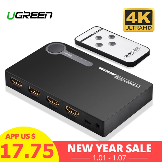 Special Price Ugreen HDMI Splitter Switch 3 Input 1 Output 4K HDMI Switcher for PC Laptop XBOX 360 PS3 PS4 Nintendo Switch 3 Port HDMI Adapter Special Price Ugreen HDMI Splitter Switch 3 Input 1 Output 4K HDMI Switcher for PC Laptop XBOX 360 PS3 PS4 Nintendo Switch 3 Port HDMI Adapter