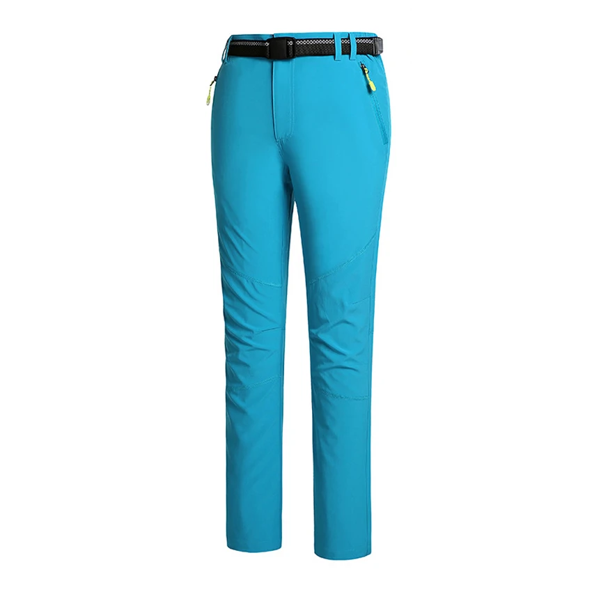 Горные мужские и женские летние спортивные быстросохнущие штаны для походов и кемпинга, ветрозащитные брюки для рыбалки, альпинизма, треккинга VA394 - Цвет: Women Lake Blue