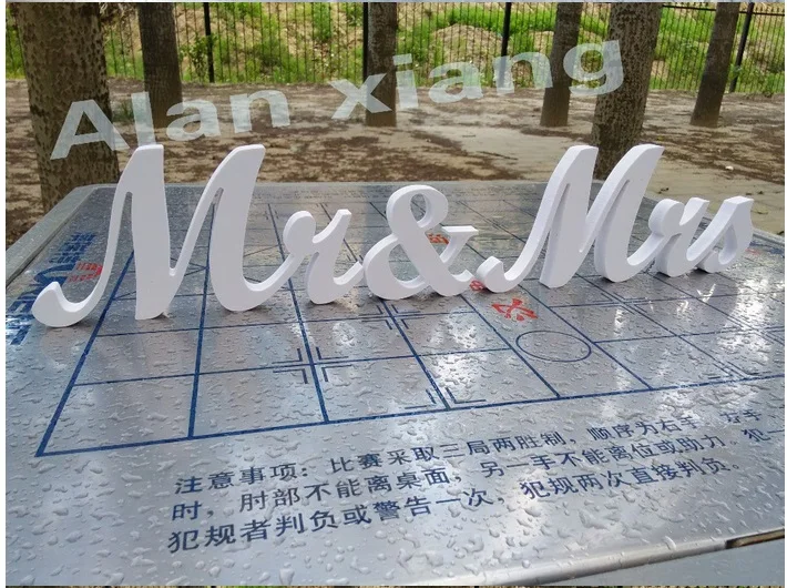 

free shipping Mr&Mrs sign wooden pvc letters wedding decor sweetheart table large