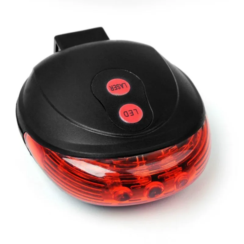 

Bicycle LED Taillight Safety Warning Light 5 LED 2 Laser Night Mountain Bike Rear Light Waterproof Cycling Bike Light Cool New
