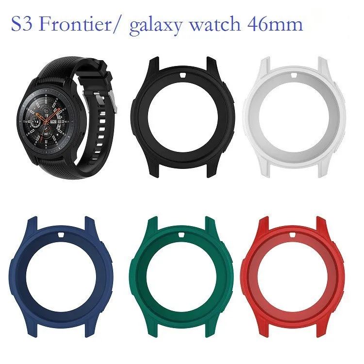 

Silicone Watch Cover Case Soft Silicone Shell Protective Frame Case Cover Skin For Samsung Galaxy Watch 46mm Gear S3 Frontier