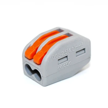 

(100pcs/bag) 2 Pin Universal Compact Wire Connectors PCT-212 terminal block with lever new mini fast to 2pin Conductor