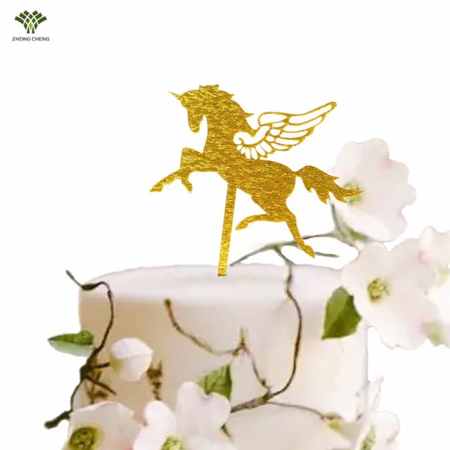 1 Piece Unicorn Cake Topper Horse Stand Picks Acrylic 1 Piece Unicorn Cake Topper Horse Stand Picks Acrylic Decoration For Kids Wedding