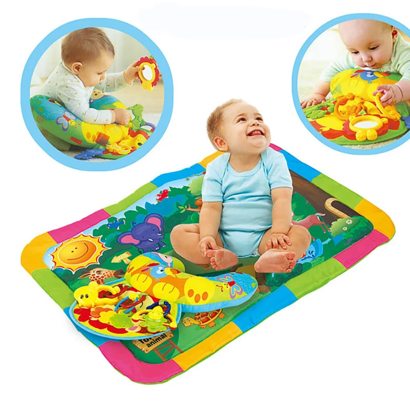 Play Mats Cotton Baby Activity Crawling Cartoon Animal Kids Game Soft