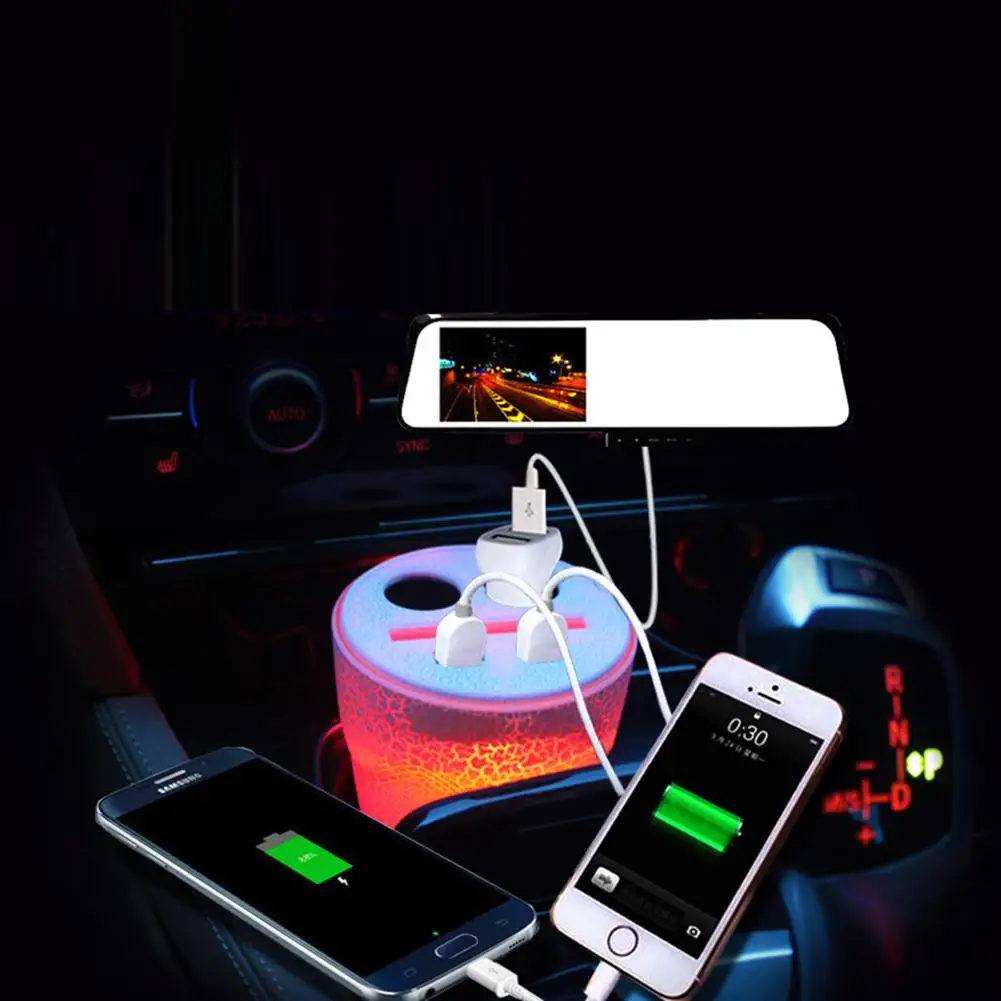 

Universal LED Light Dual USB Car Cigarette Lighter Power Socket Fast Charger