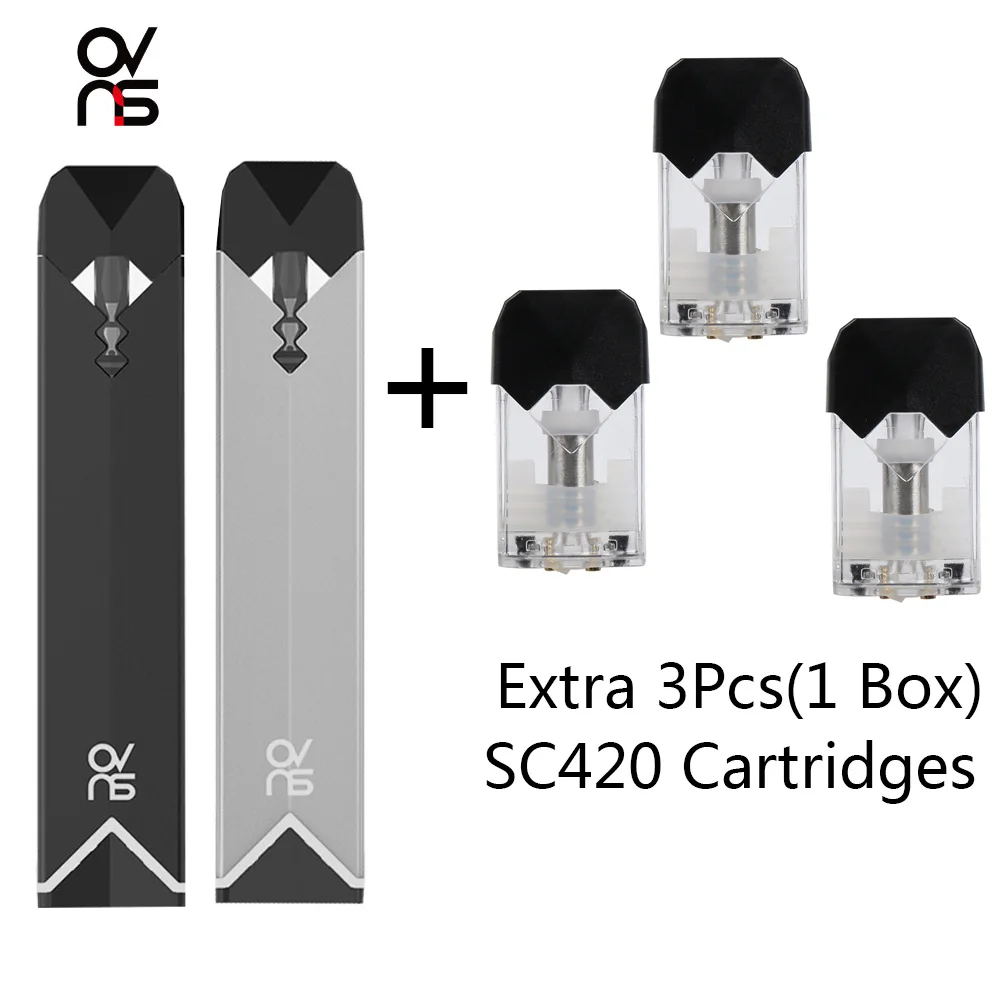 

Original Ovns SC420 Pod Kit & 3pcs 1ml Pod Cartridge E Cigarette 400mah Battery Mod No Fire Botton Air Flow Vape E Cig Vaporizer