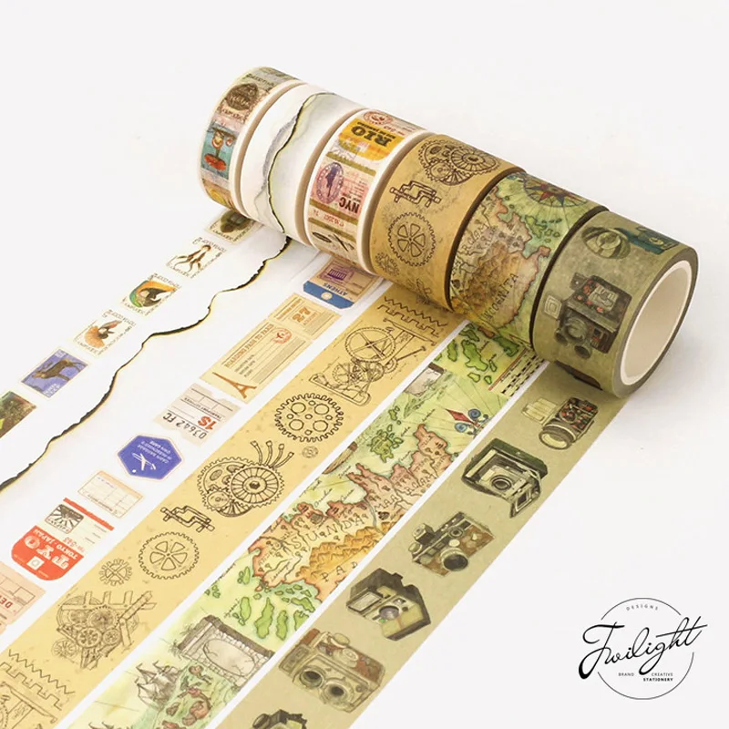 

1.5-6cm*8m Vintage camera lace washi tape DIY decorative scrapbooking planner masking adhesive tape label sticker stationery