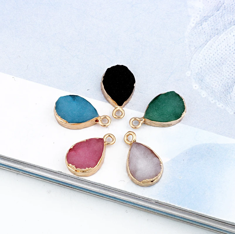 

2pcs Fashion Water Drop Earrings Resin Charms Handmade Pendant Findings Diy Necklace Bracelet Pendants Jewelry Making F350