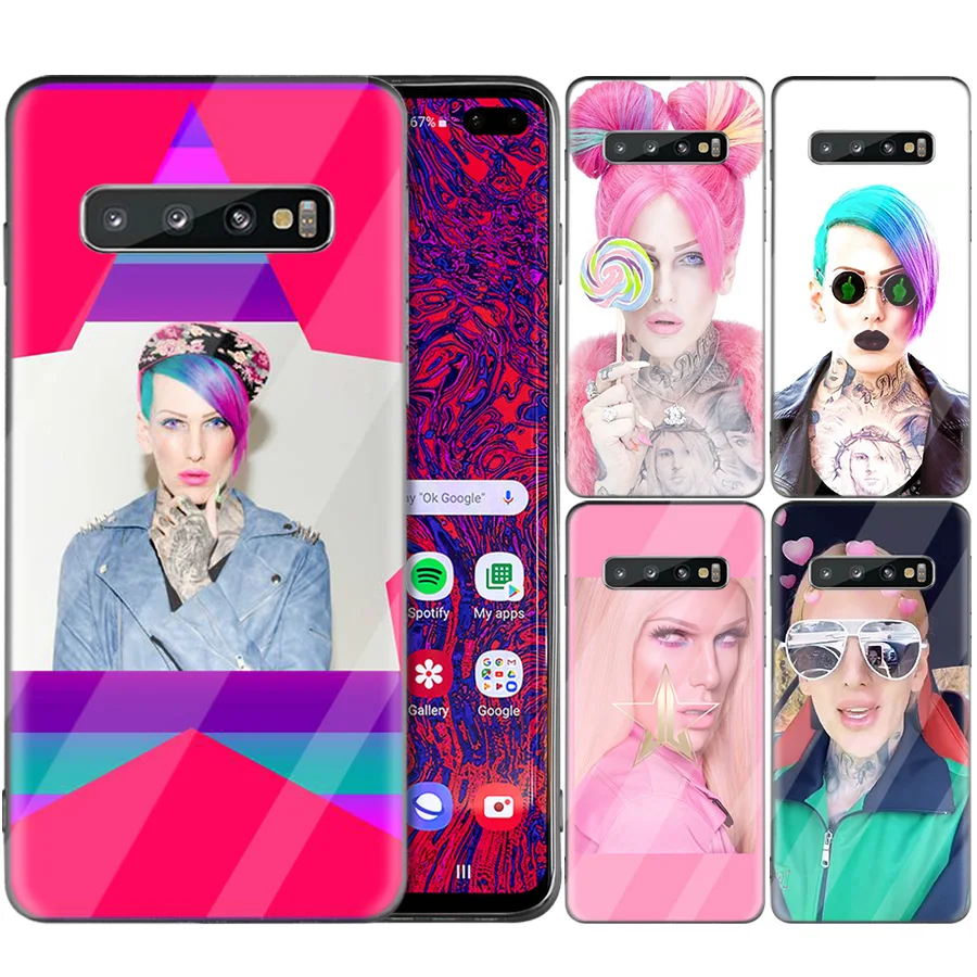 

Jeffree Star Pattern Silicone Case for Samsung Galaxy S10 5G S10e S9 S8 Plus Note 9 10 105G Plus A50 A30 A70 Tempered Glass Case
