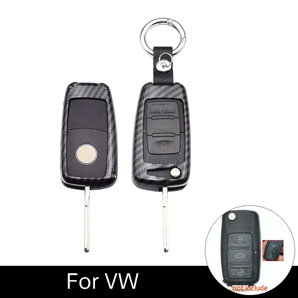 

ATOBABI Zinc Alloy Flip Key Cases Covers For VW Volkswagen C-Trek Tiguan Santana Jetta Polo Sagitar Lavida Alloy Car Key Holders