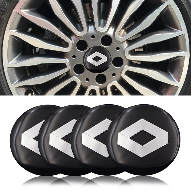 

4Pcs Wheel Center Hub Cap Stickers 56.5mm emblems For Renault Megane 2 3 Duster Logan Clio Laguna 2 Captur Car Styling