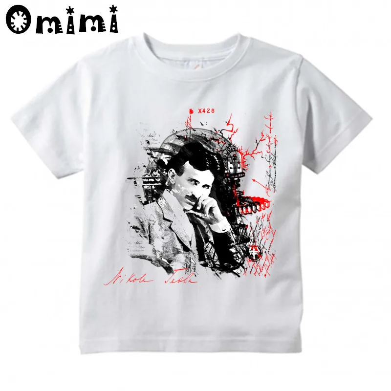 

Boys/Girls Tesla Fashion Geek Design T Shirt Kids Great Casual Short Sleeve Tops Children's Funny T-Shirt