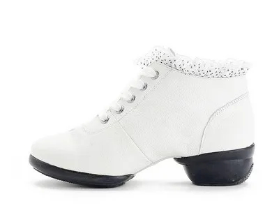 Square Shoes Female Art New Flat Ballroom Dancing With Leather Surface Modern Breathable Soft Bottom Shoes sneakers