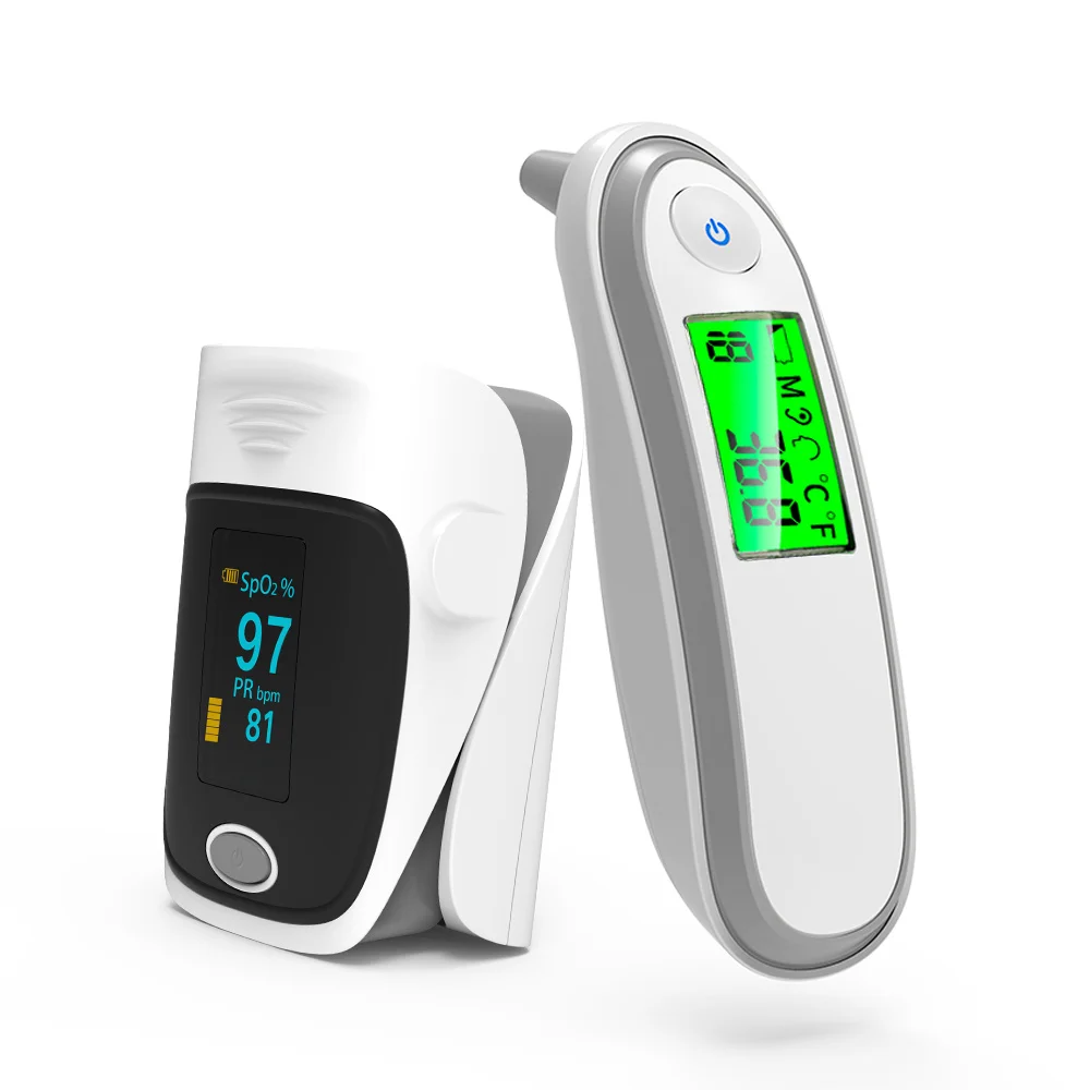 Yongrow Medical health Care Infrared Thermometer Baby Adult Ear oximeter Fingertip SPO2 Pulse De Pu
