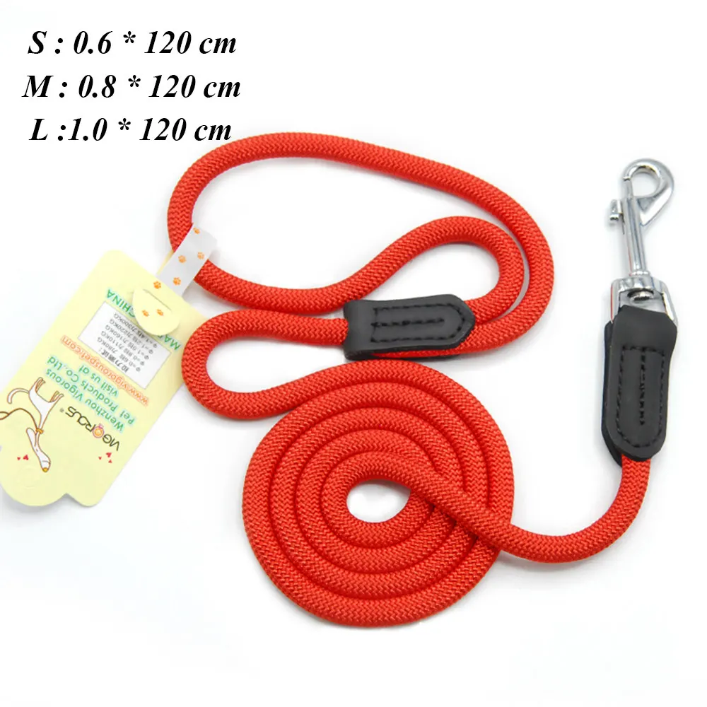 Dog Leashes For Small Dogs Collar Nylon Puppy Leash Collar Dog Leash For Large Dogs Basic Leashes Solid Rope (5)