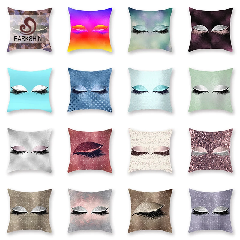 

Parkshin Printing Pattern Eyes Cushion Covers Square 45X45CM Polyester Velvet Decorative Home Throw Pillowcases Cushion Cover