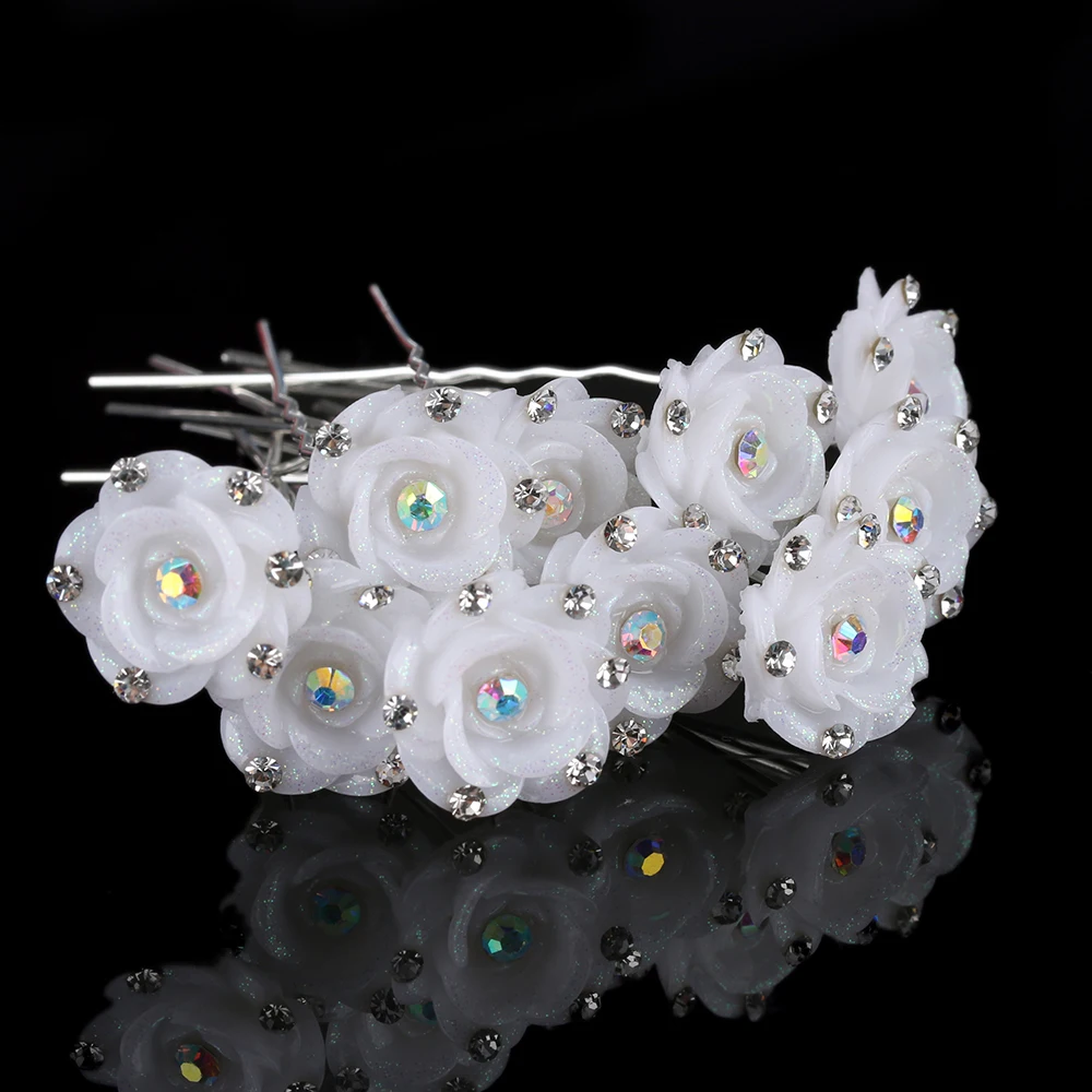 20pcs/set Floral Hair Pins Crystal Rhinestone hair clip Wedding Bridal Hair Jewelry Bride Headdress Party Hair Accessories