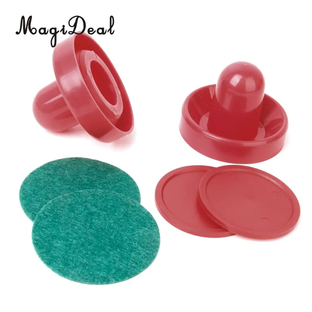 MagiDeal Brand New Classic Game Air Hockey 2Pcs Pucks Table Hockey Handles + 2Pcs Pushers for Entertainment Table Game Wholesale