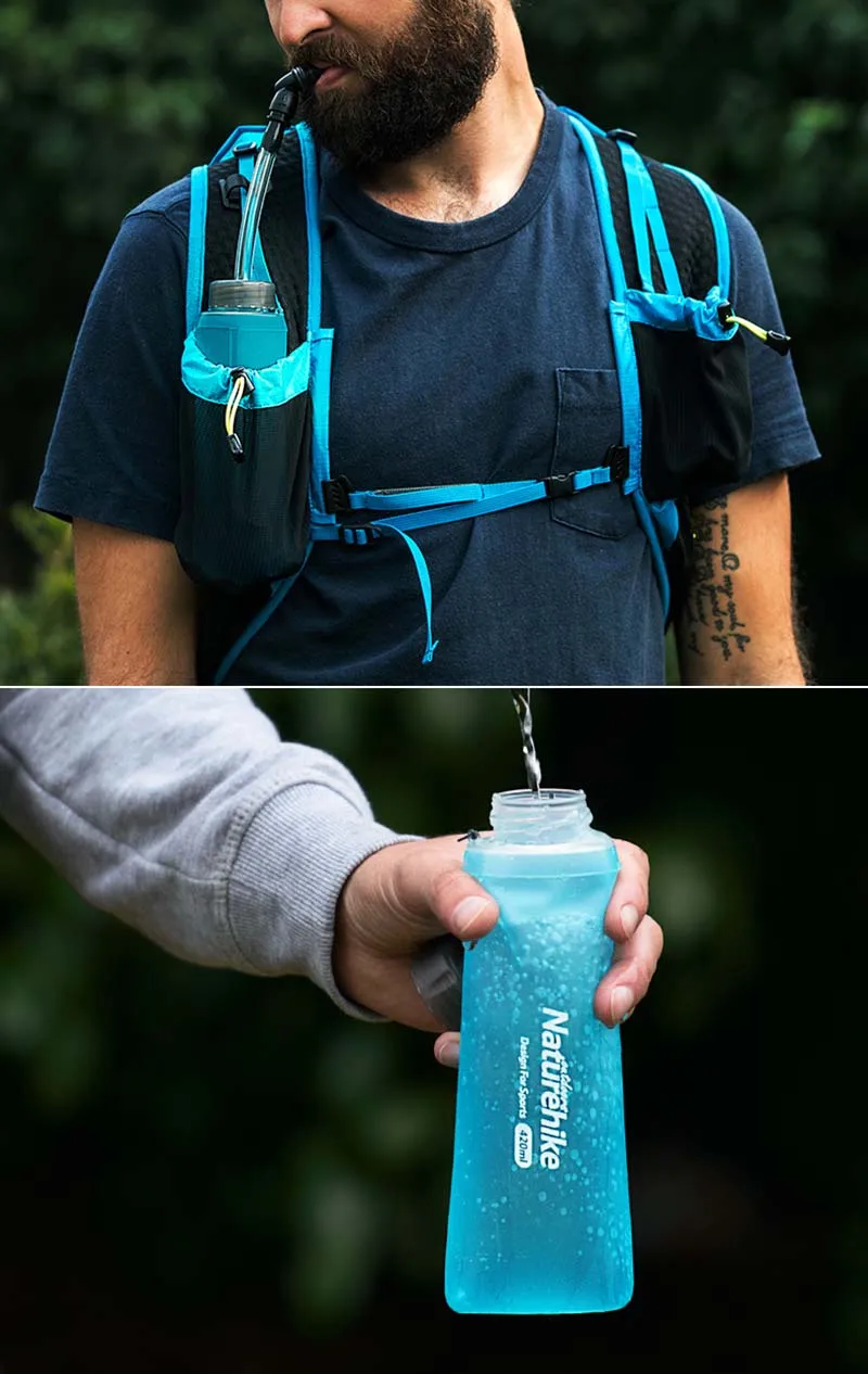 Naturehike ТПУ противомикробная силиконовая чашка для спорта на открытом воздухе бутылка для воды для бега фитнес-чашка для воды NH17S028-B