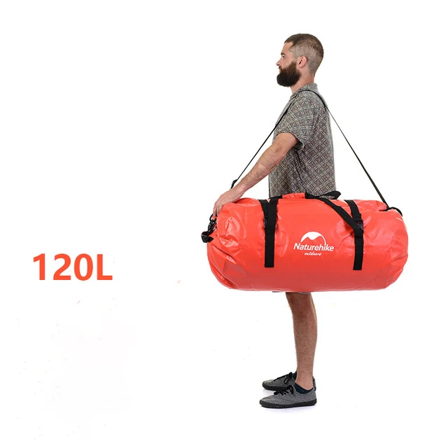 Naturehike на открытом воздухе сухой мешок 40L-120L речной треккинг мешок плавание Водонепроницаемый Открытый Кемпинг Велоспорт Спортивная сумка NH16T002-S - Цвет: Orange-120L