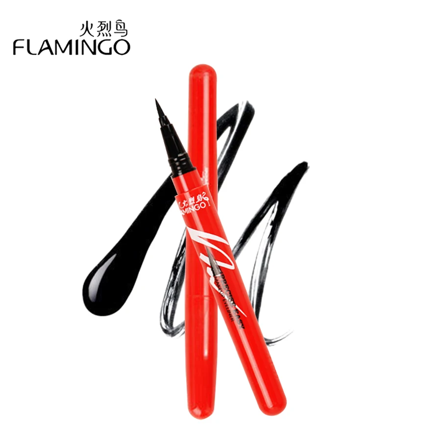 Фламинго бренд черный долговечный жидкий подводка для глаз водонепроницаемый макияж карандаш для глаз натуральный быстрый сухой крыло подводка для глаз