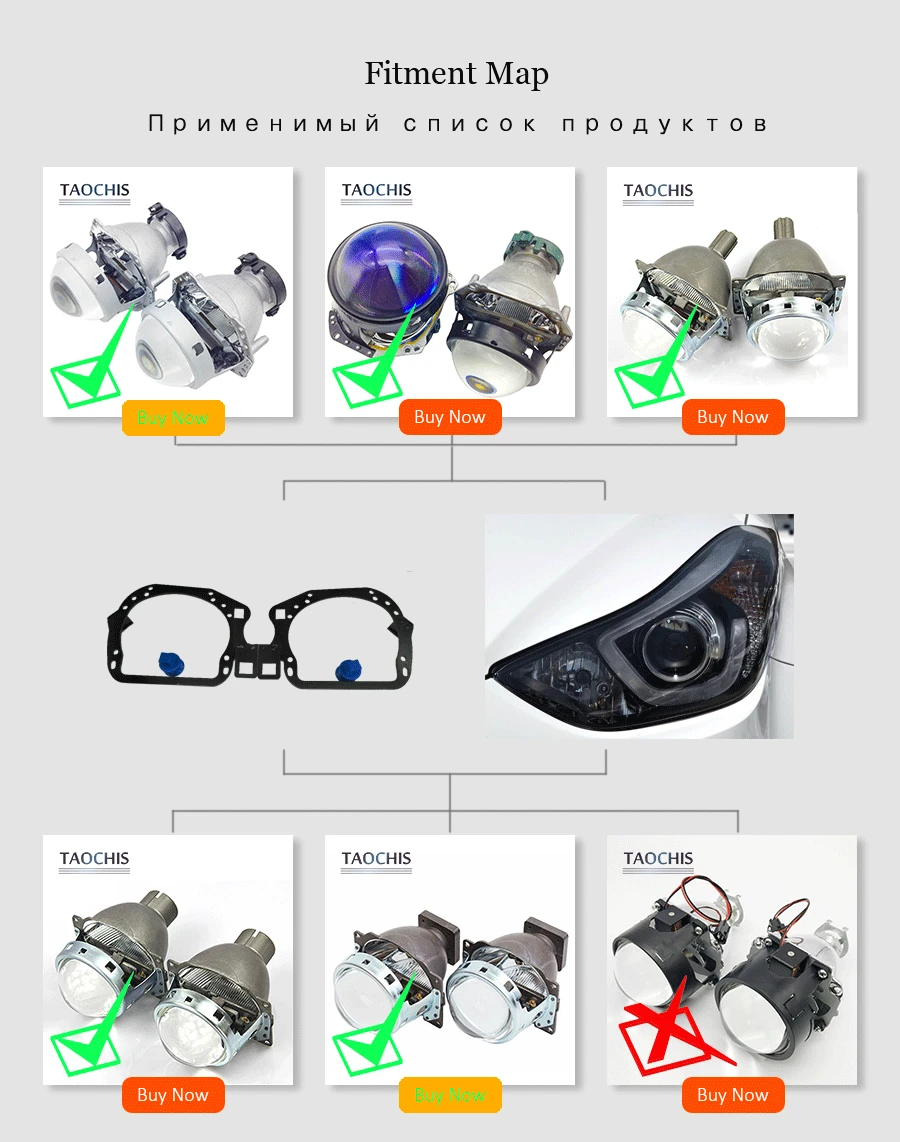 adapter frame transition hyundai ELANTRA 2016 HELLA G5 3R KOITO Q5 bi xenon projector lens (7)