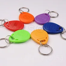 100 шт.) Одежда высшего качества 6 различных Цвет TK4100(EM4100) 125 кГц Водонепроницаемый RFID № 2 ID брелок для управления доступом