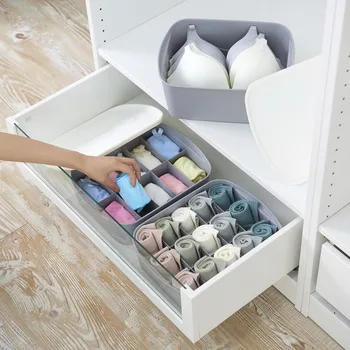 

15 Grids Boxes for Ties Socks Shorts Bra Pants Divider Storage Drawer Cosmetic Separator Kitchen Closet Ropa Interior Organizer