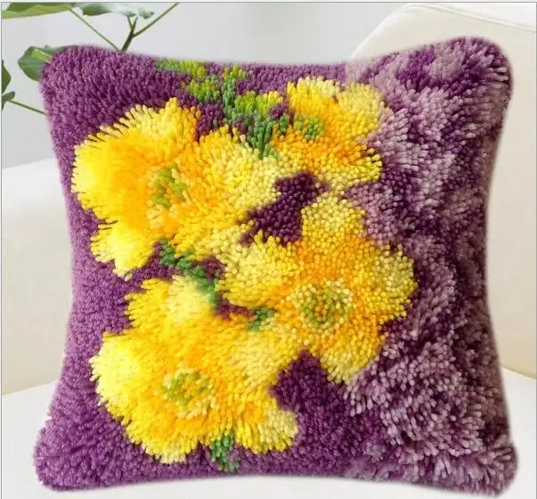 Вышивка крестиком подушка стиль цветы, для рукоделия ковер подушка с гобеленом 40x40 см, крючок Вышивка Швейные подушки