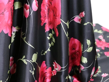 

rose floral satin tissus polyester party wedding fabric decorations