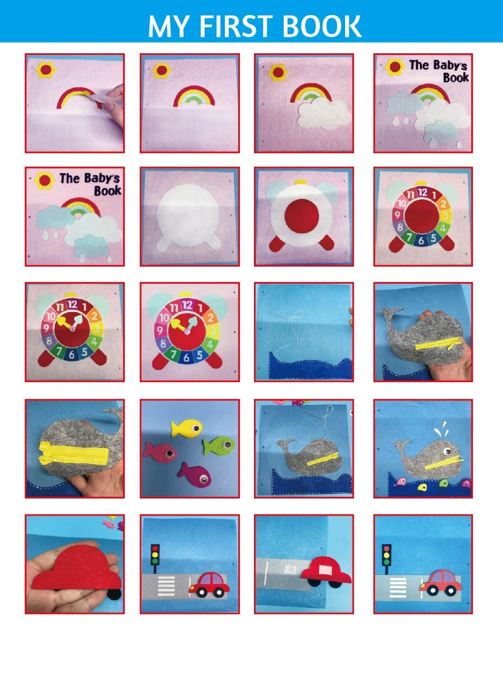 Livro com Anel de Papel Novo Bebê Brinquedos Educação Cognitiva Precoce Quebra-cabeça Pano Crianças Livro História Pequenas Bonecas Macio Silencioso 4 Online shopping