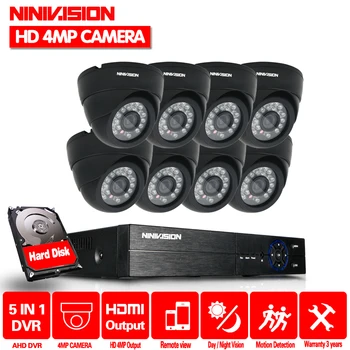 

8CH 2MP 4MP 5MP HD AHD NVR DVR Surveillance Kit 8PCS 4.0MP Dome indoor camera set Home Security Camera CCTV System Onvif view