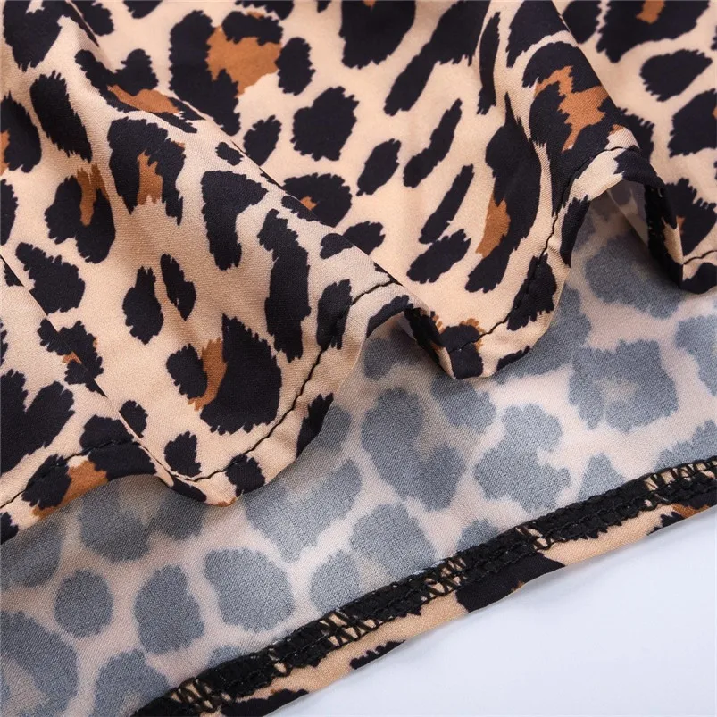 Sexy Womens Fashion Ladies Open Leopard Splice Print Button Casual Dress summer Ladies girl dresses woman party F19 (6)