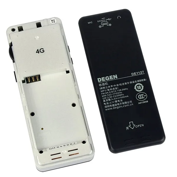  DEGEN DE1127 Mini Digital radio 4GB MP3 Player and Voice Recorder with FM Stereo degen receiver MW 