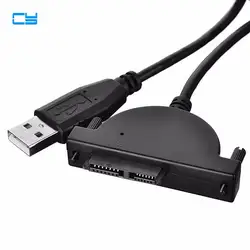 SATA USB 2.0 Slimline SATA 7 + 6 13Pin Кабель-адаптер для DVD CR-ROM диск Кабель-адаптер с барашком замок