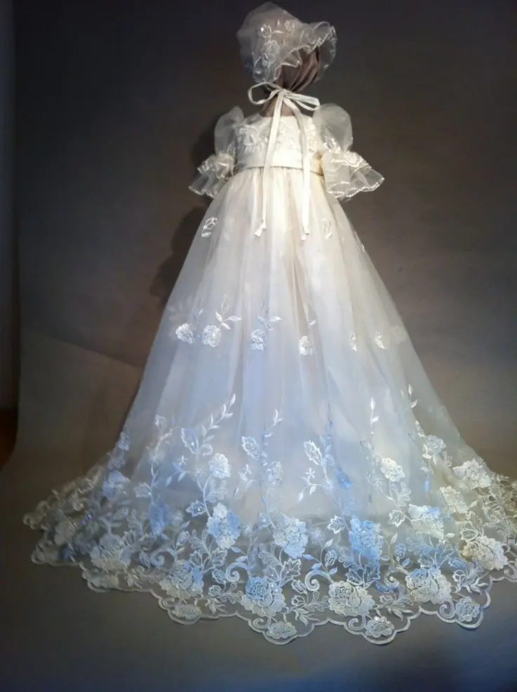 white christening gown