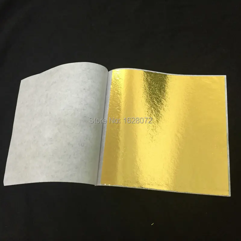 Gold-Plated Frame Decorative Materials Chnrong 100 Sheets 24K Gold Leaf Sheet for Resin,Imitation Gold Leaf for Arts Gilding Crafting Crafts, Not Edible Decoration