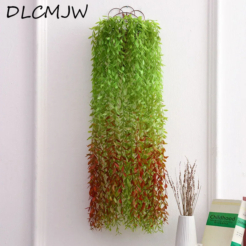 

1pcs Artificial Plants Green Plastic plant Leaves Garden Home Decoration artificial grass Fake plant Leaves Green Plant Ivy