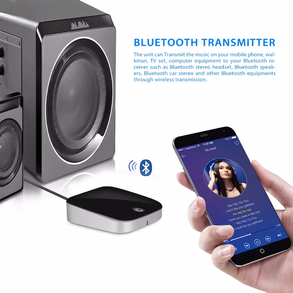FORNORM 2 в 1 Беспроводной Bluetooth аудио передатчик приемник Музыка периферийное устройство со стерео-разъемом переходника Поддержка для дома стерео Системы ТВ