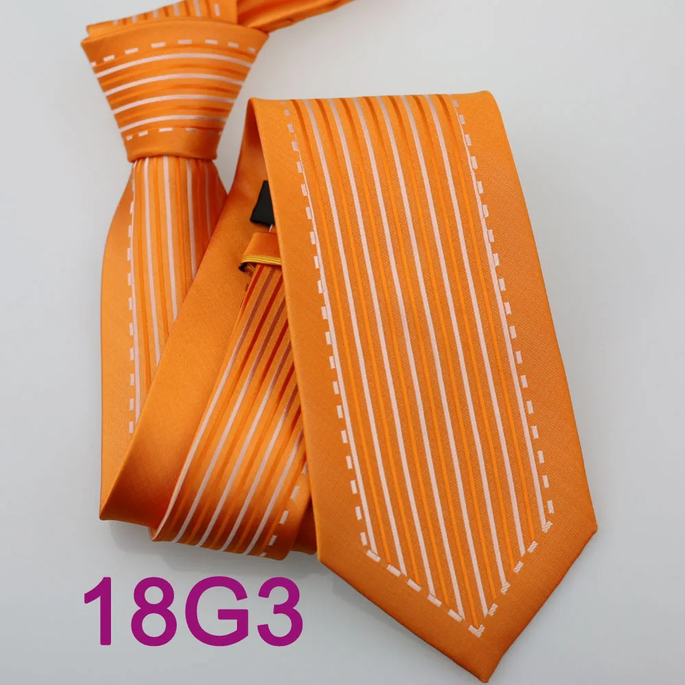 YIBEI Coachella Галстуки оранжевая Шея галстук формальная граница с серебряным вертикальным полосатым галстуком для взрослых 8,5 см галстук Gravatas