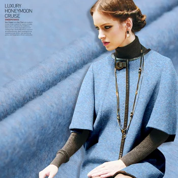 

Water ripple tie - dyed alpaca wool fabrics autumn and winter wool coat clothing wool fabric wholesale high quality wool cloth